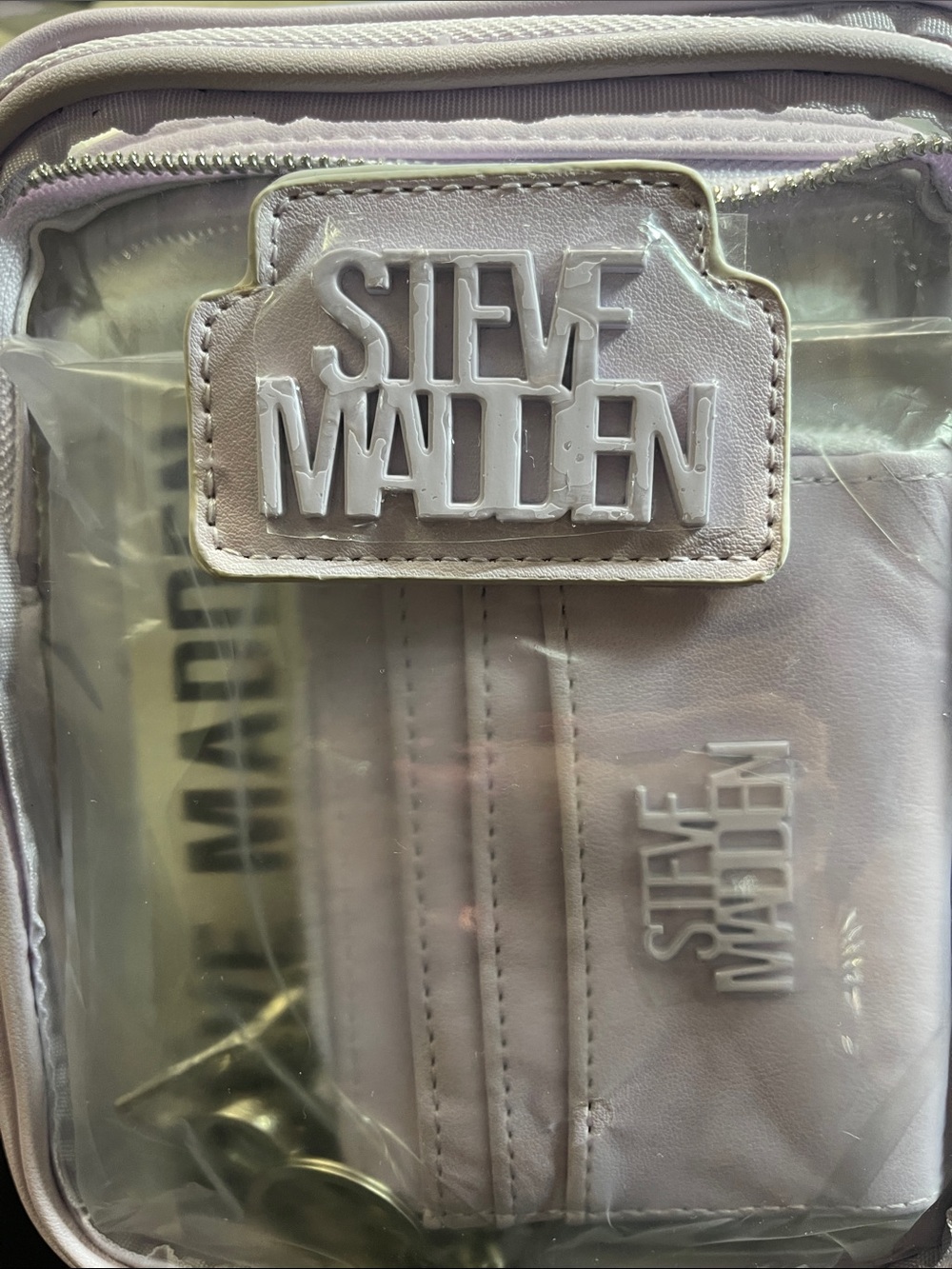 Steve Madden Lilac Clear Crossbody Bag with Matching Wallet. NWT - Picture 8 of 10